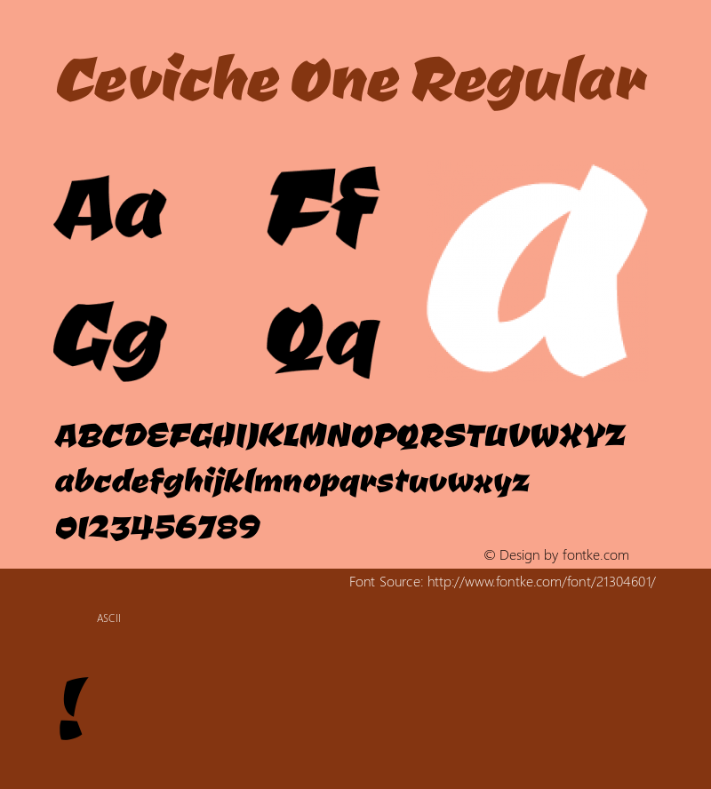 Ceviche One Regular  Font Sample