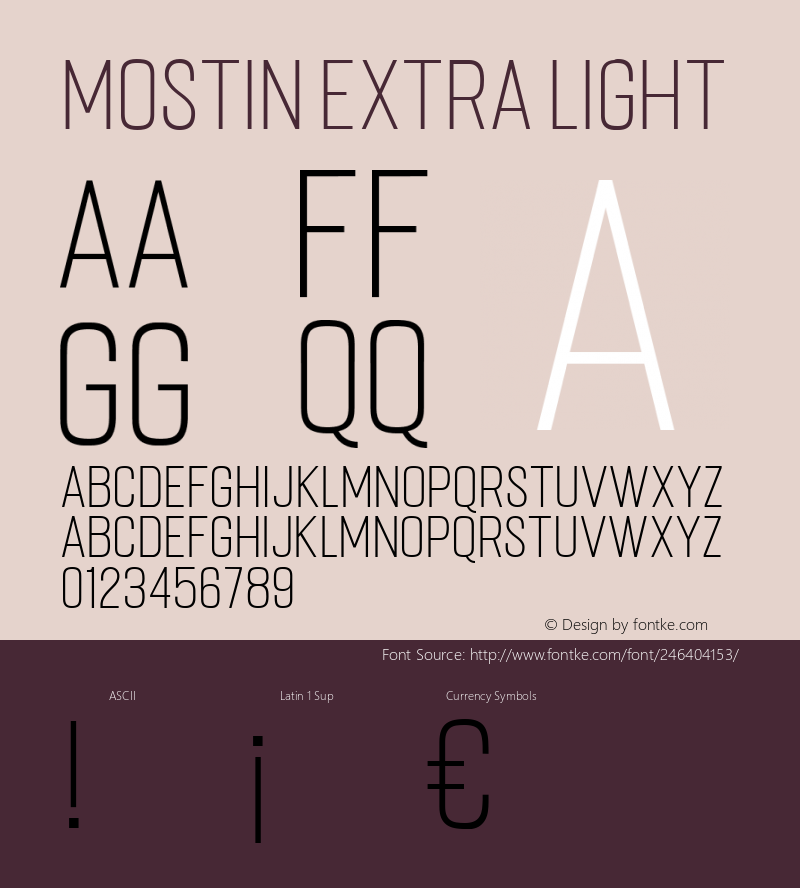 Mostin Extra Light Version 1.000图片样张