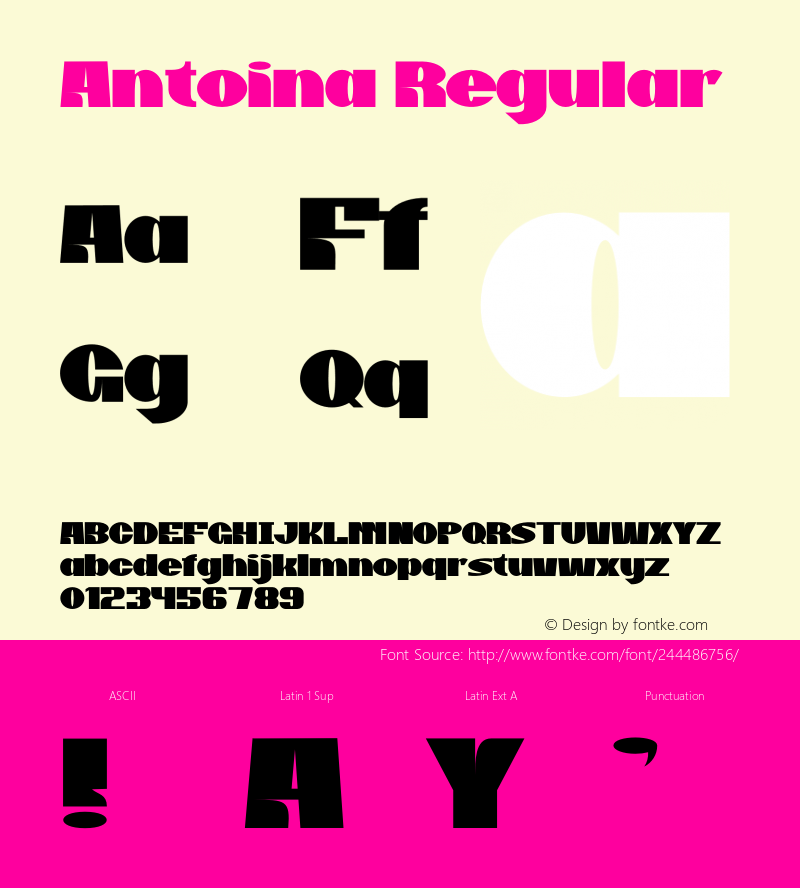 Antoina Version 1.001;Fontself Maker 3.5.7图片样张