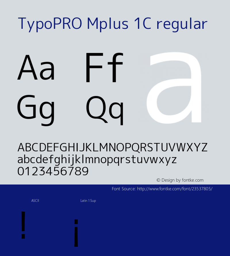 TypoPRO Mplus 1C regular  Font Sample