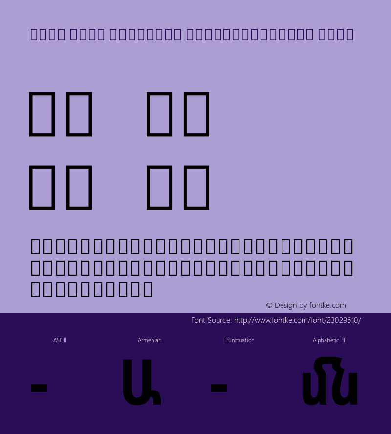 Noto Sans Armenian ExtraCondensed Bold Version 1.902 Font Sample