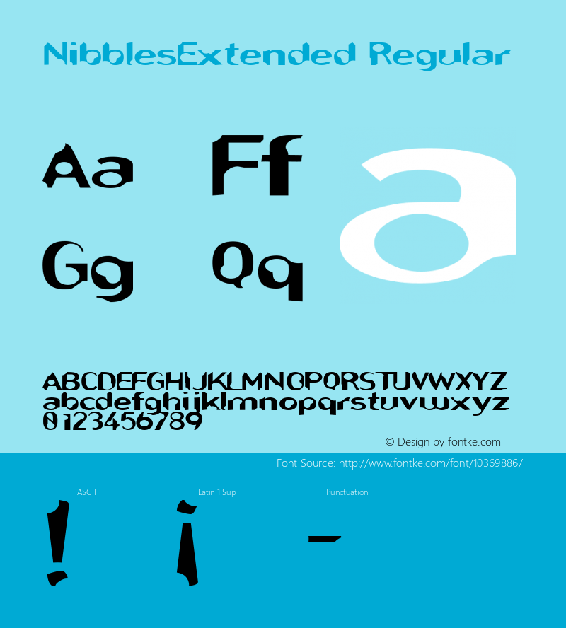 NibblesExtended Regular Rev. 003.000 Font Sample