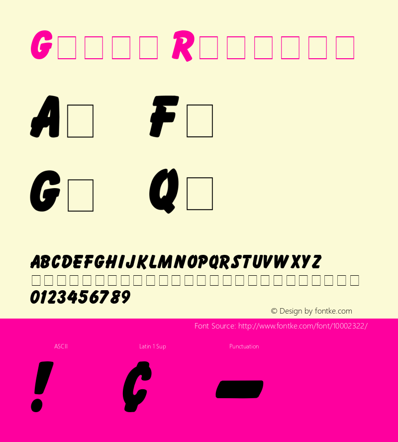 Gonzo Regular Macromedia Fontographer 4.1.5 1/3/00 Font Sample