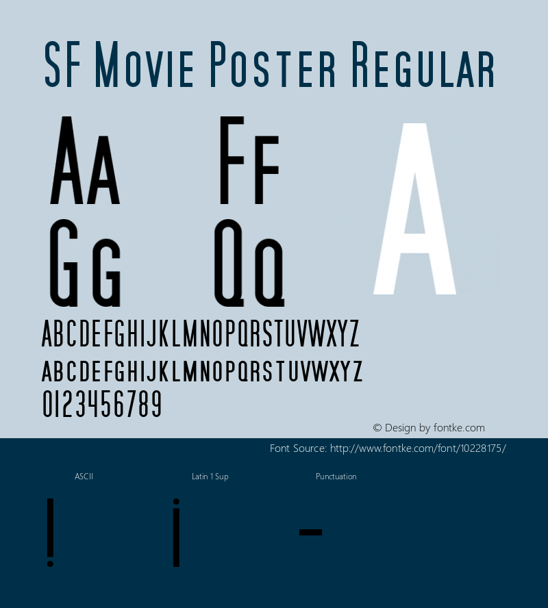 SF Movie Poster Regular 1.2 Font Sample