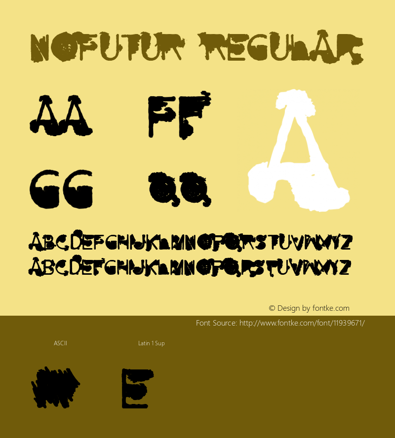 NOFUTUR Regular Version 1.000 Font Sample