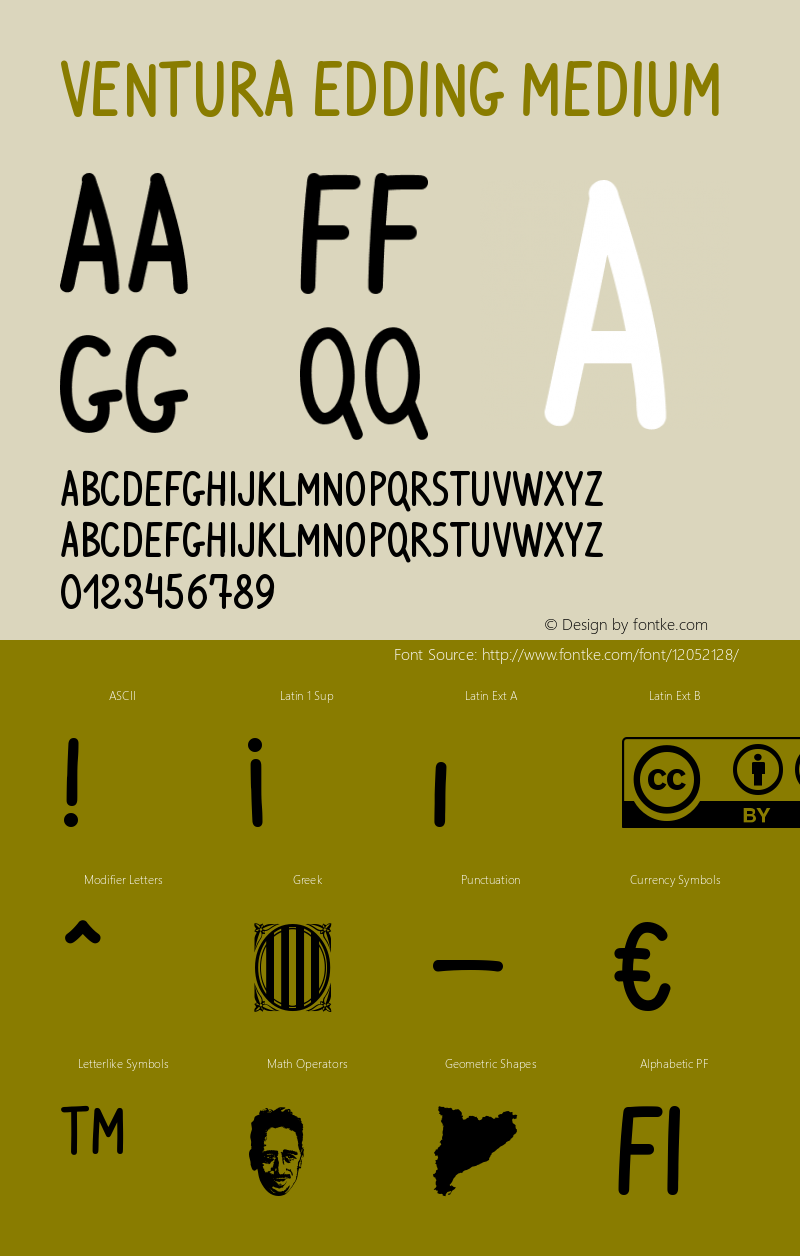 Ventura Edding Medium 001.000 Font Sample