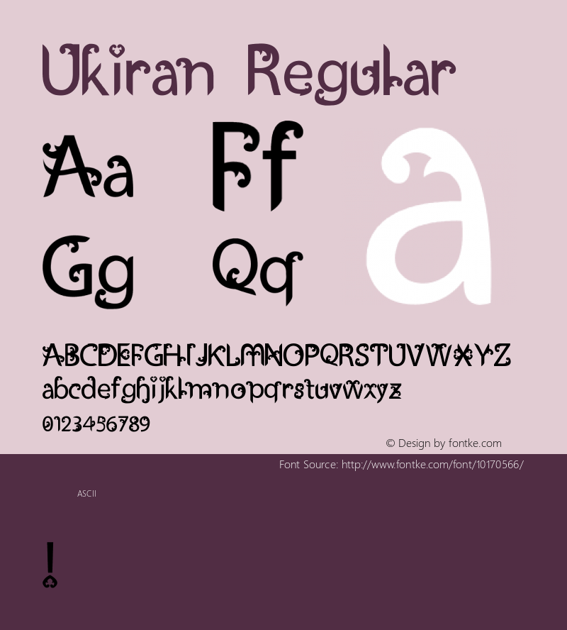 Ukiran Regular Version 1.3 Font Sample