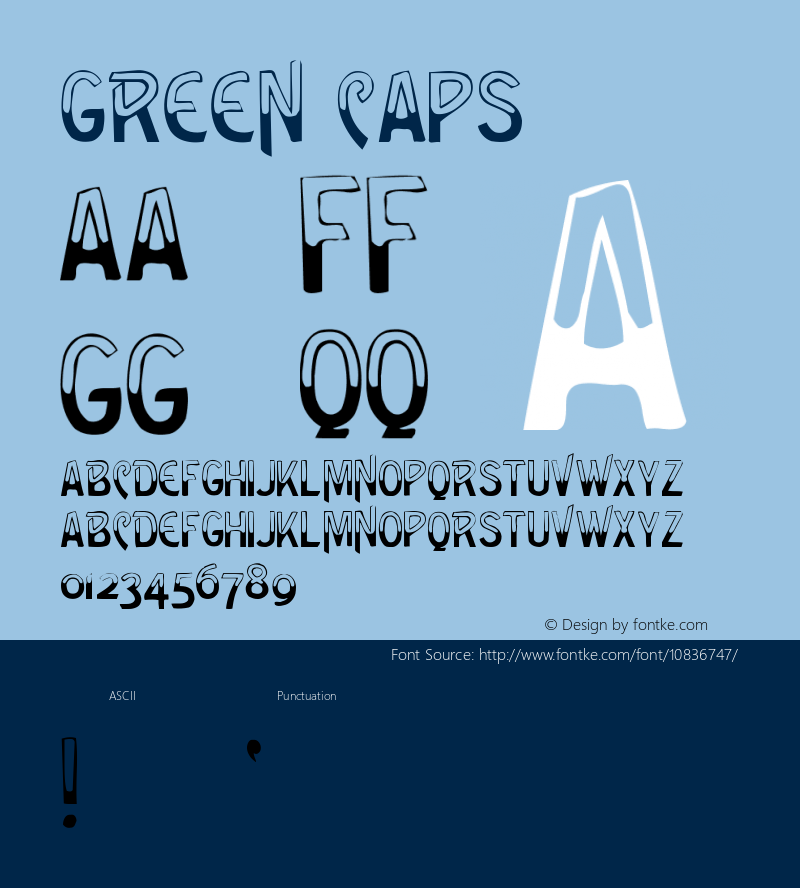 Green Caps Version 001.000 Font Sample