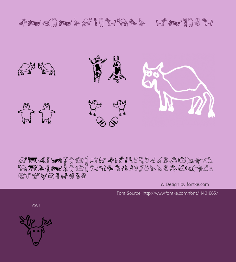 LexiesAnimals Medium Version 001.000 Font Sample