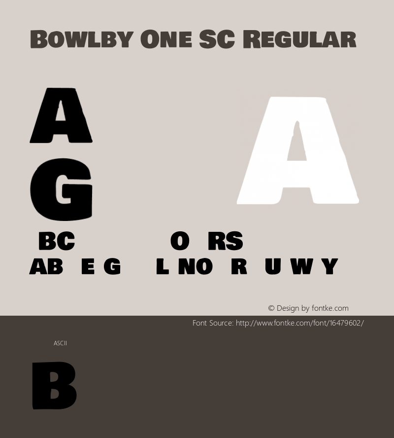 Bowlby One SC Regular Version 1.2 Font Sample