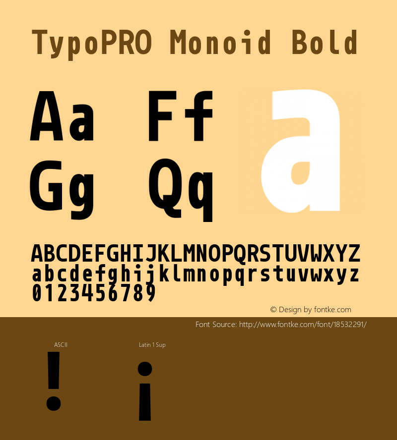 TypoPRO Monoid Bold Version 0.61 Font Sample