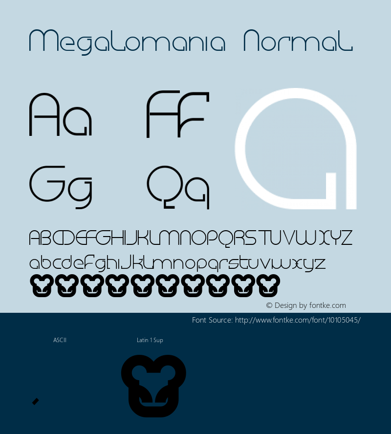 Megalomania Normal Macromedia Fontographer 4.1.5 6/3/02 Font Sample