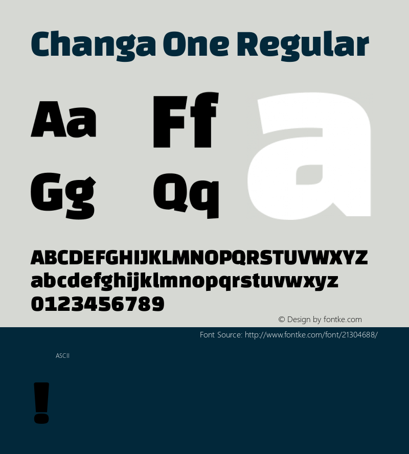 Changa One Regular  Font Sample