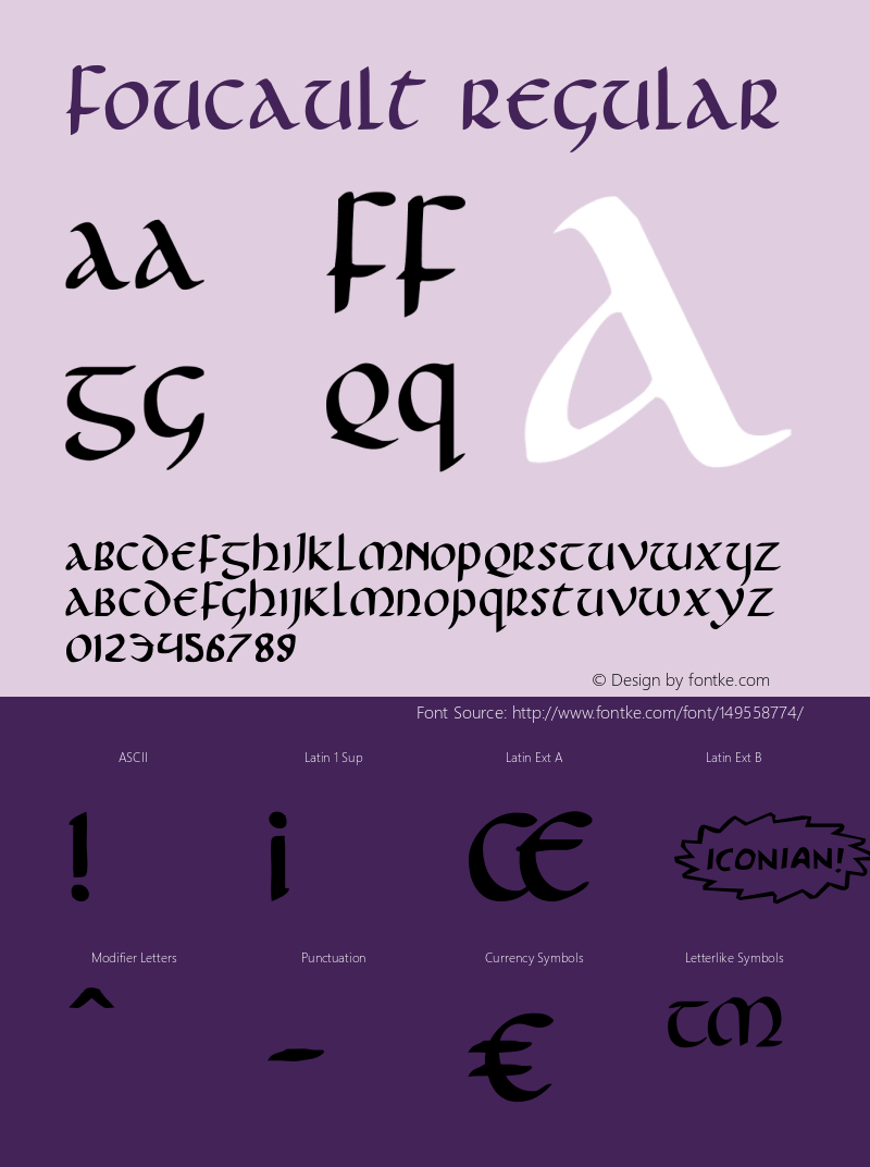 Foucault 001.000 Font Sample