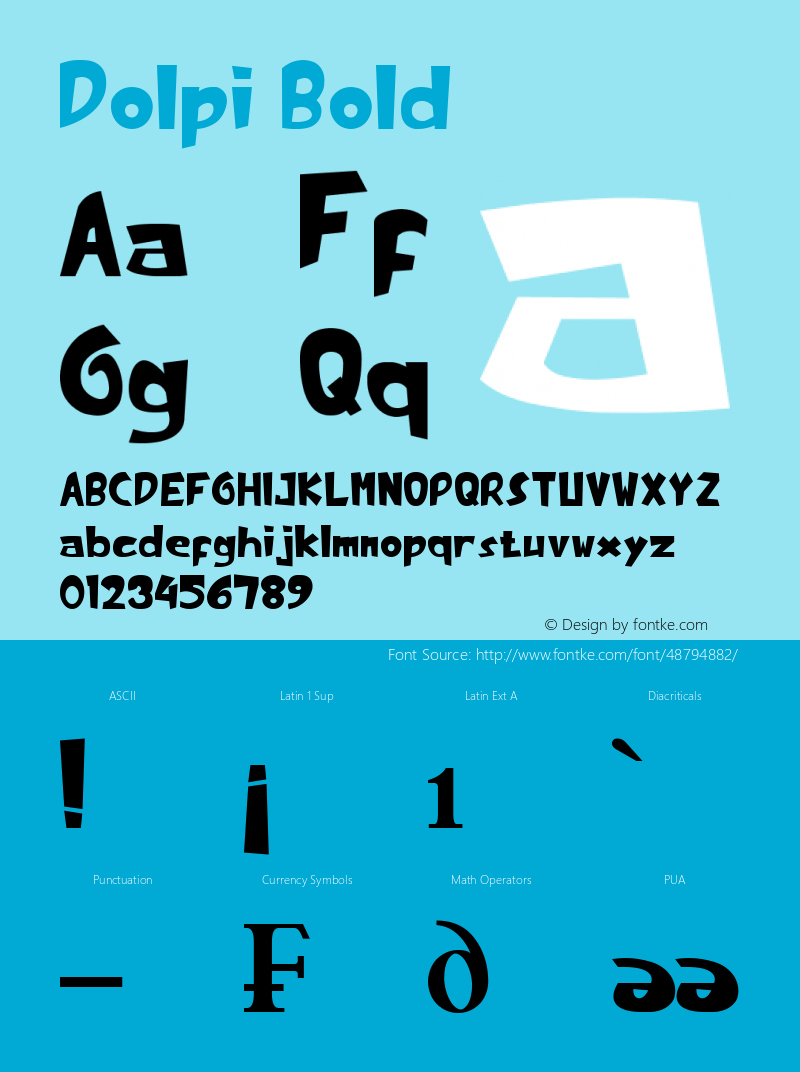 Dolpi Bold Version 1.00;October 24, 2019;FontCreator 12.0.0.2547 64-bit Font Sample