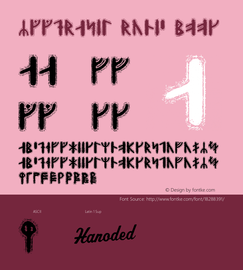 Yggdrasil Runic Book Version 1.000 Font Sample