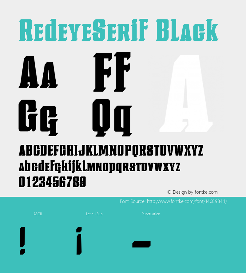 RedeyeSerif Black 001.000 Font Sample