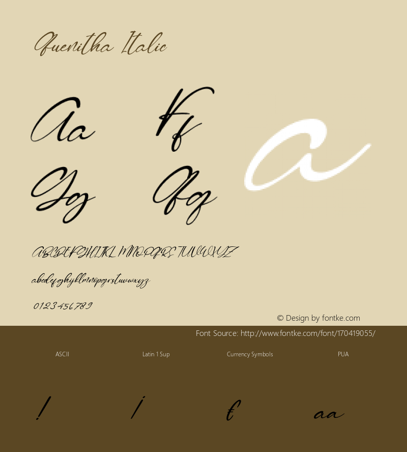 Quenitha Italic Version 1.00;January 9, 2021;FontCreator 12.0.0.2563 64-bit图片样张