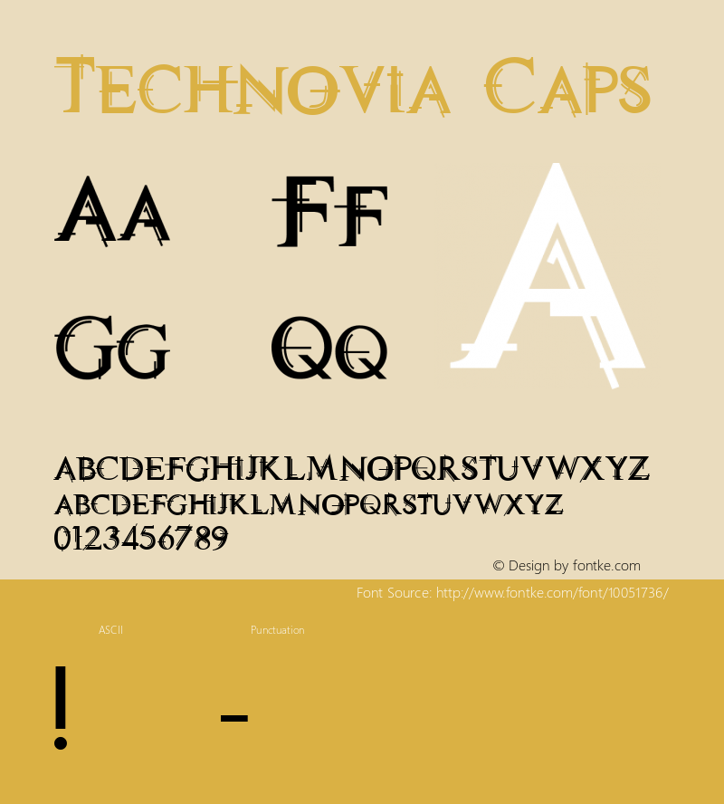 Technovia Caps Macromedia Fontographer 4.1 9/9/97 Font Sample