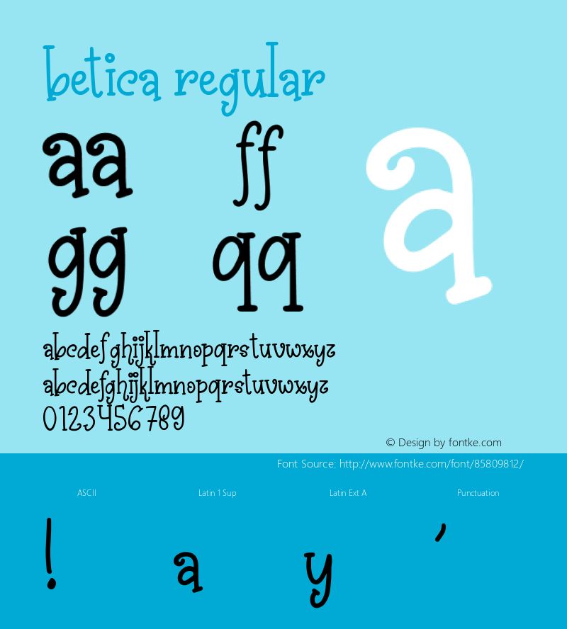 Betica Version 1.005;Fontself Maker 3.5.1 Font Sample