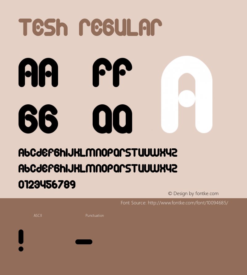 Tesh Regular 1.1 by GeN www.dezyne.de Font Sample