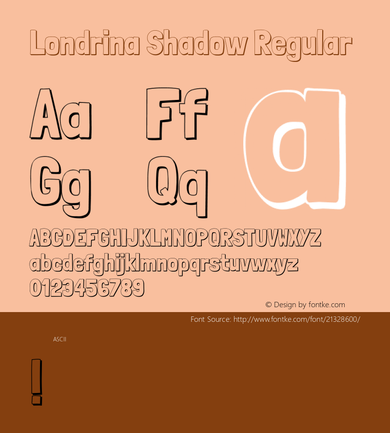 LondrinaShadow Version 1.0 Font Sample