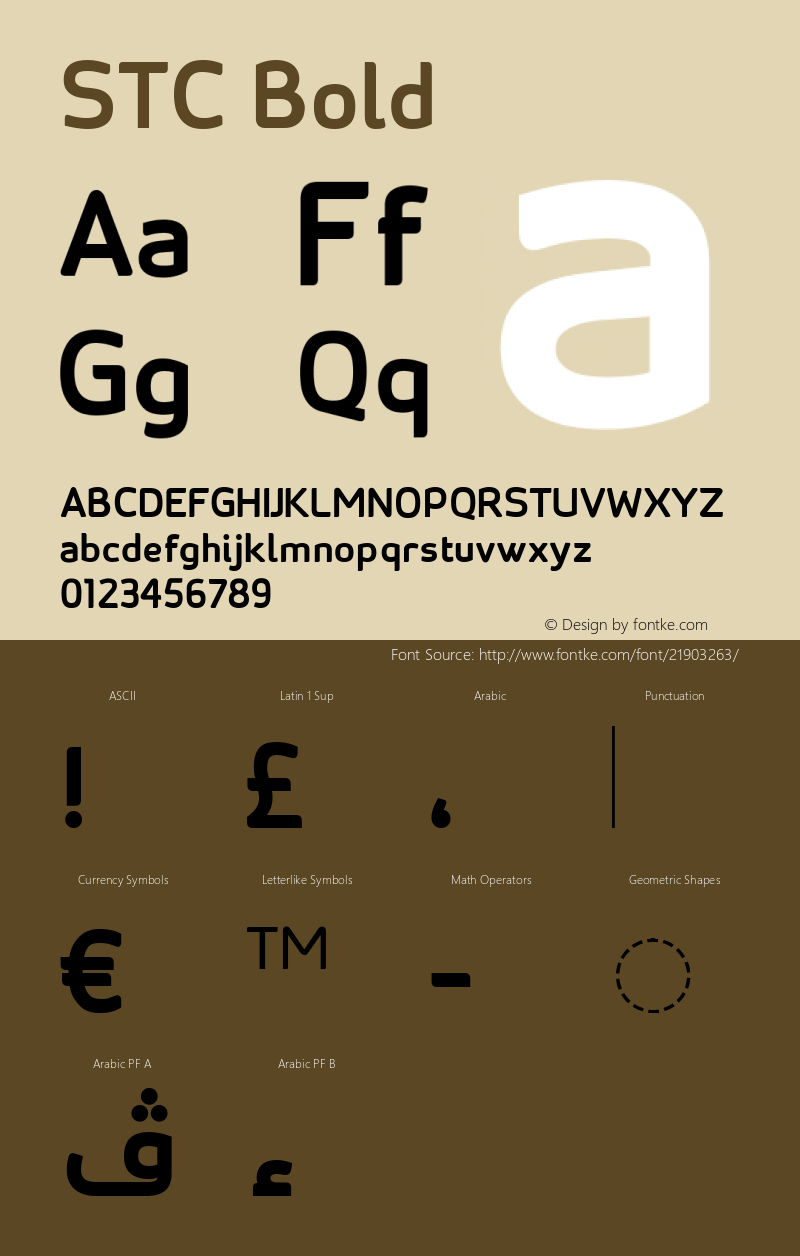 STC-Bold Version 1.029 Font Sample