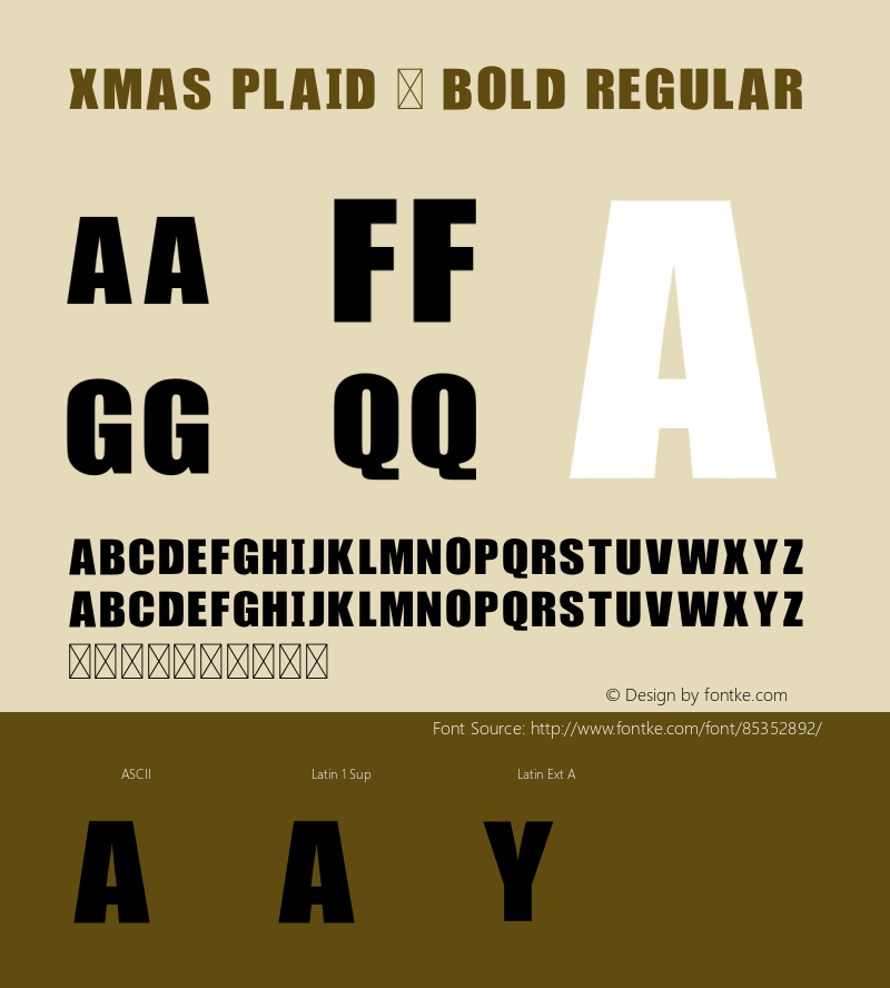 Xmas Plaid - Bold Version 1.001;Fontself Maker 3.5.4 Font Sample