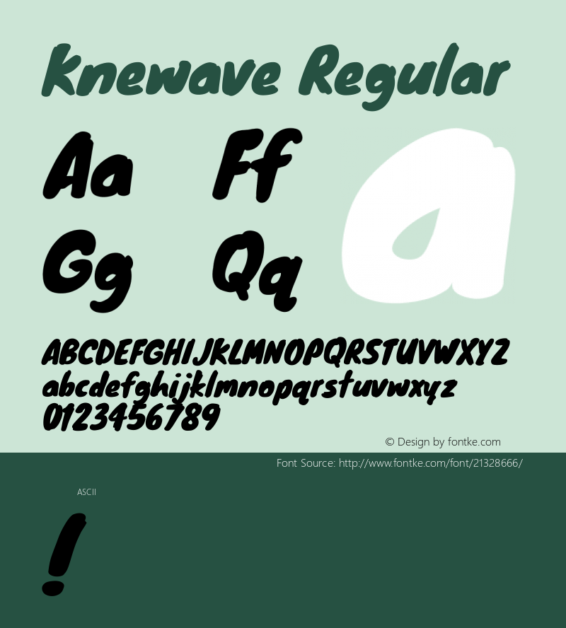 Knewave Version 1.0 Font Sample