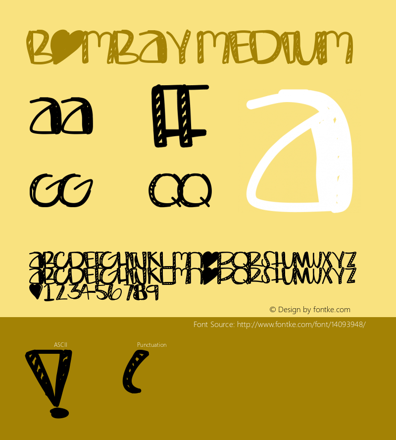 Bombay Medium Version 001.000 Font Sample