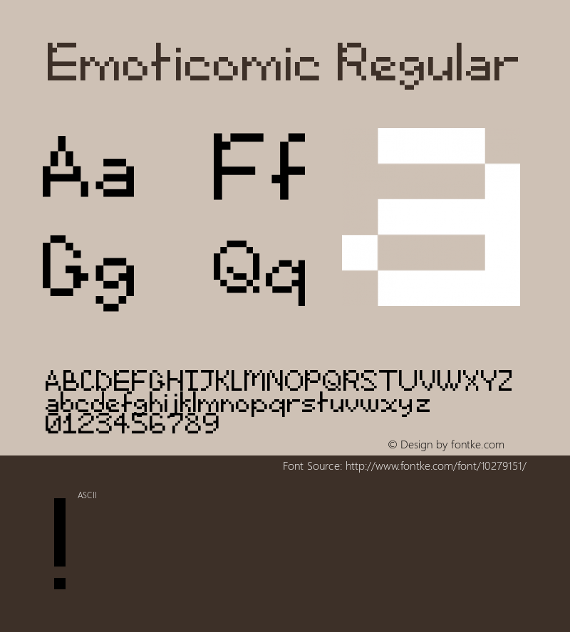 Emoticomic Regular 1.0 Font Sample
