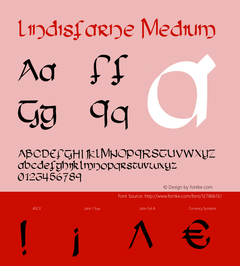 Lindisfarne Medium Version 001.000 Font Sample