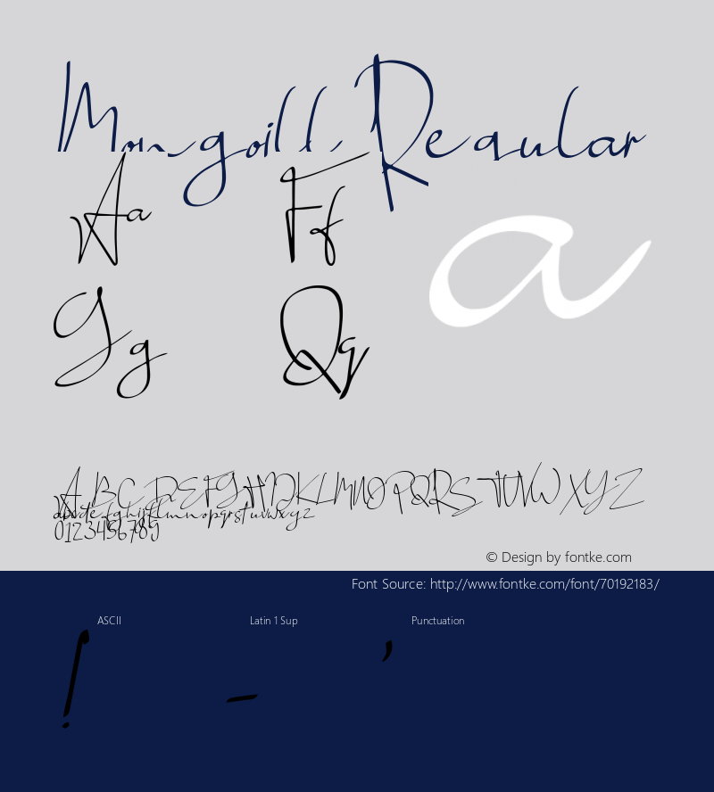 Mongoill Version 1.00;June 23, 2020;FontCreator 12.0.0.2525 64-bit Font Sample