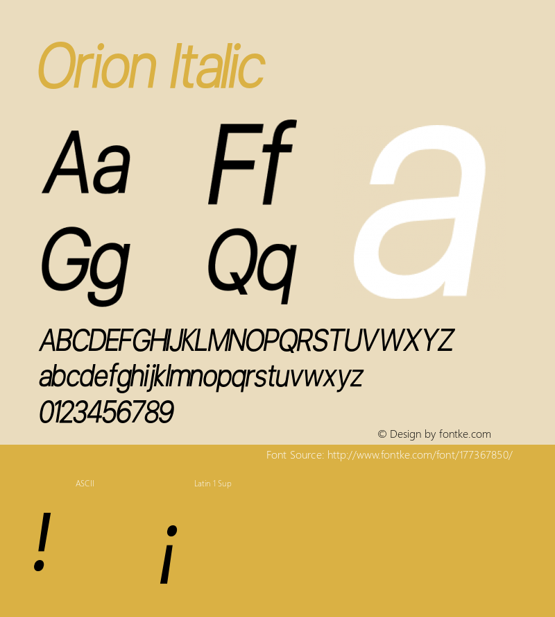 Orion Italic Version 1.000;PS 001.000;hotconv 1.0.88;makeotf.lib2.5.64775图片样张