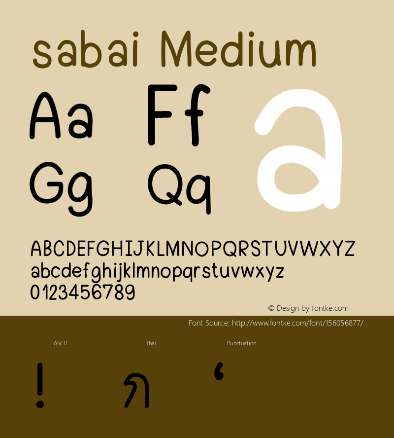 sabai Version 001.000 Font Sample