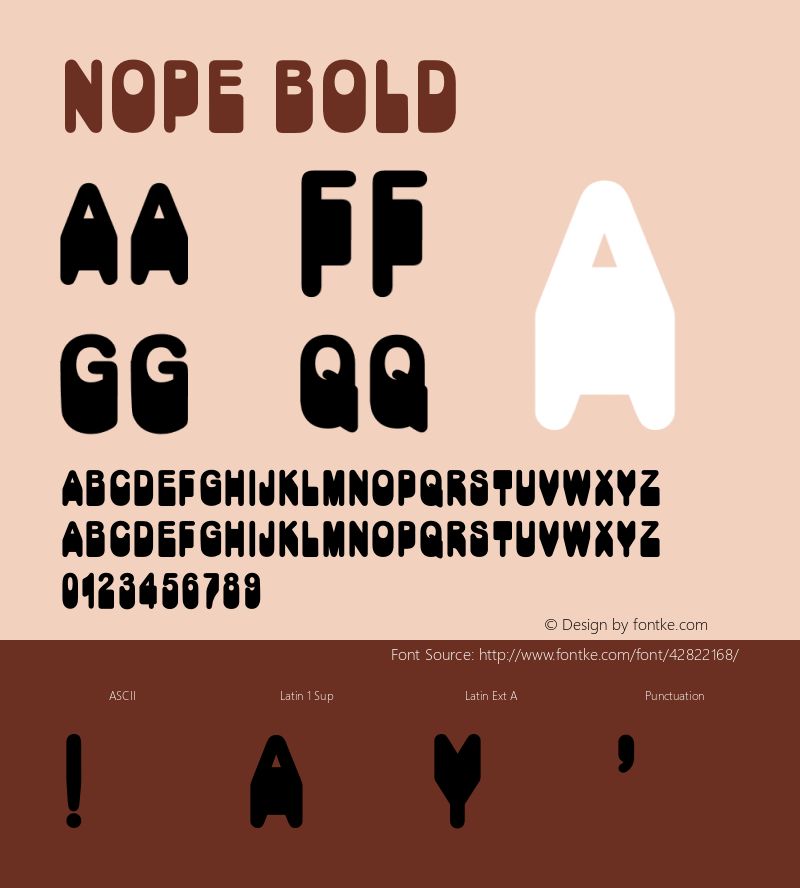 Nope Bold Version 1.002;Fontself Maker 3.3.0 Font Sample