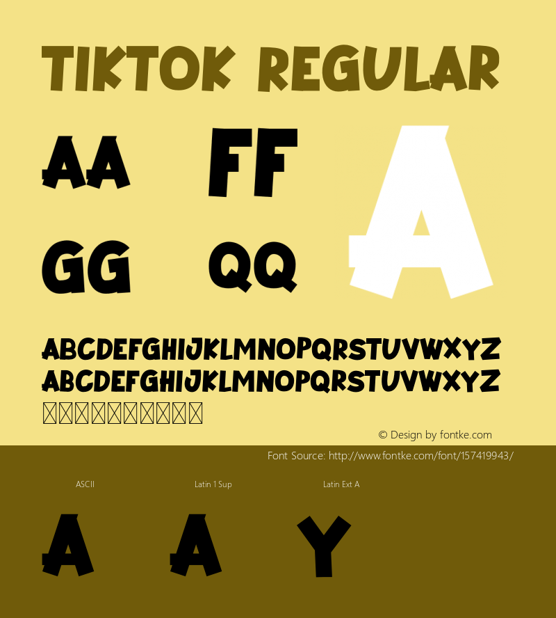 Tiktok Version 1.001;Fontself Maker 3.5.4 Font Sample