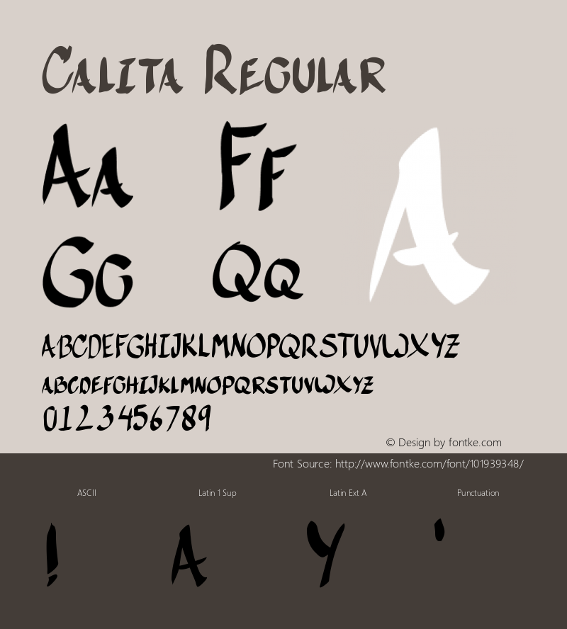 Calita Version 1.003;Fontself Maker 3.5.4 Font Sample