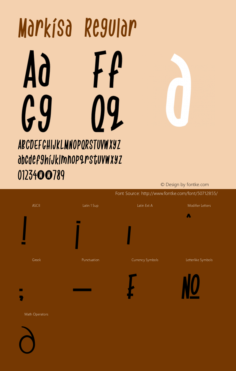 Markisa Version 1.00;December 14, 2019;FontCreator 11.5.0.2427 32-bit Font Sample