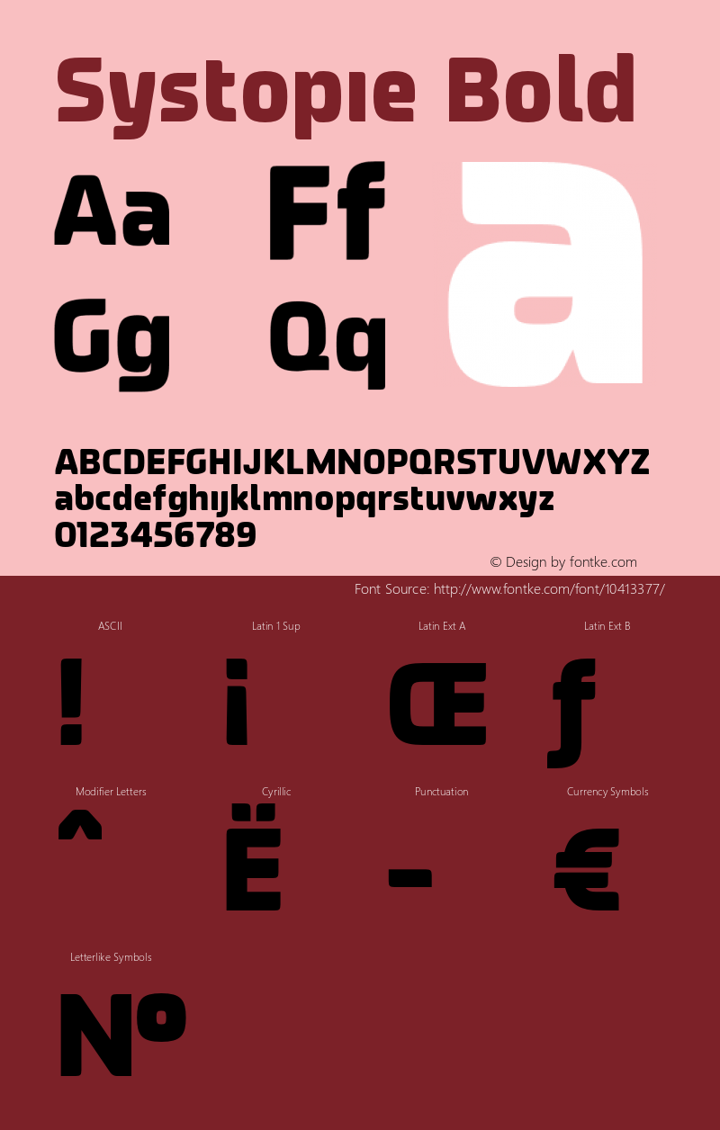 Systopie Bold Version 1.00 Font Sample
