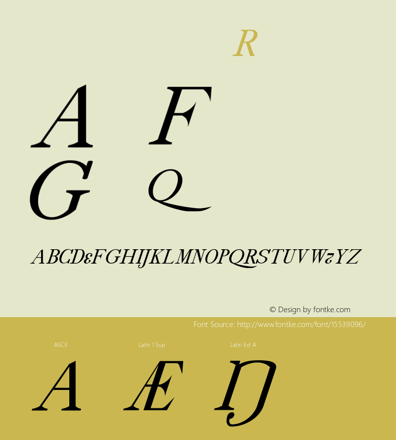 drmdozittc9 Regular Version 001.001 Font Sample