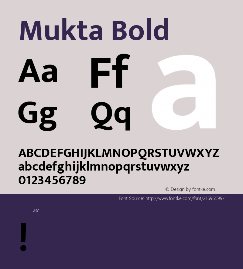 Mukta Bold  Font Sample