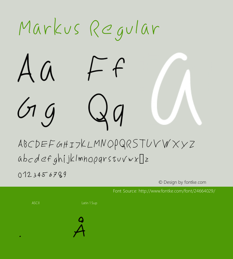 Markus Regular Version 001.000 Font Sample