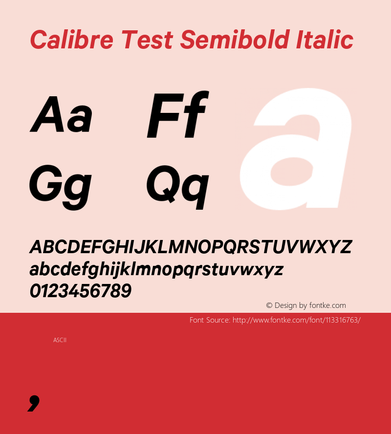 Calibre-SemiboldItalicTest Version 1.005;PS 001.001;hotconv 16.6.54;makeotf.lib2.5.65590;0 Font Sample