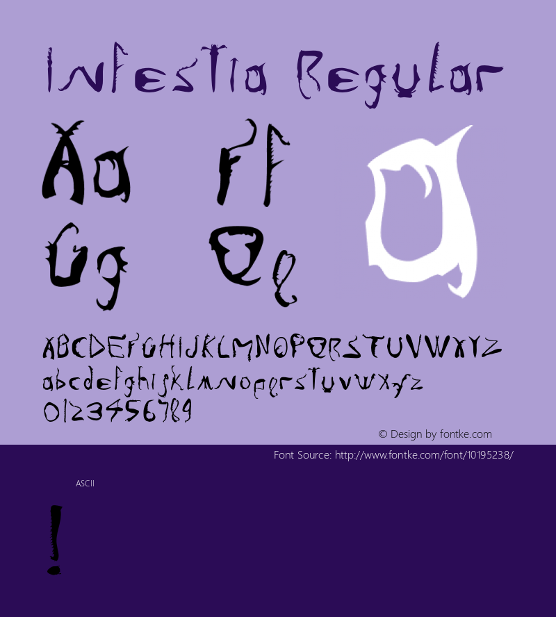 Infestia Regular 001.000 Font Sample