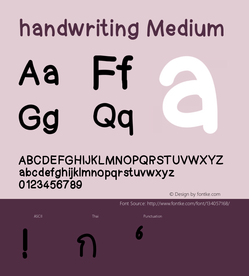 handwriting Version 001.000 Font Sample