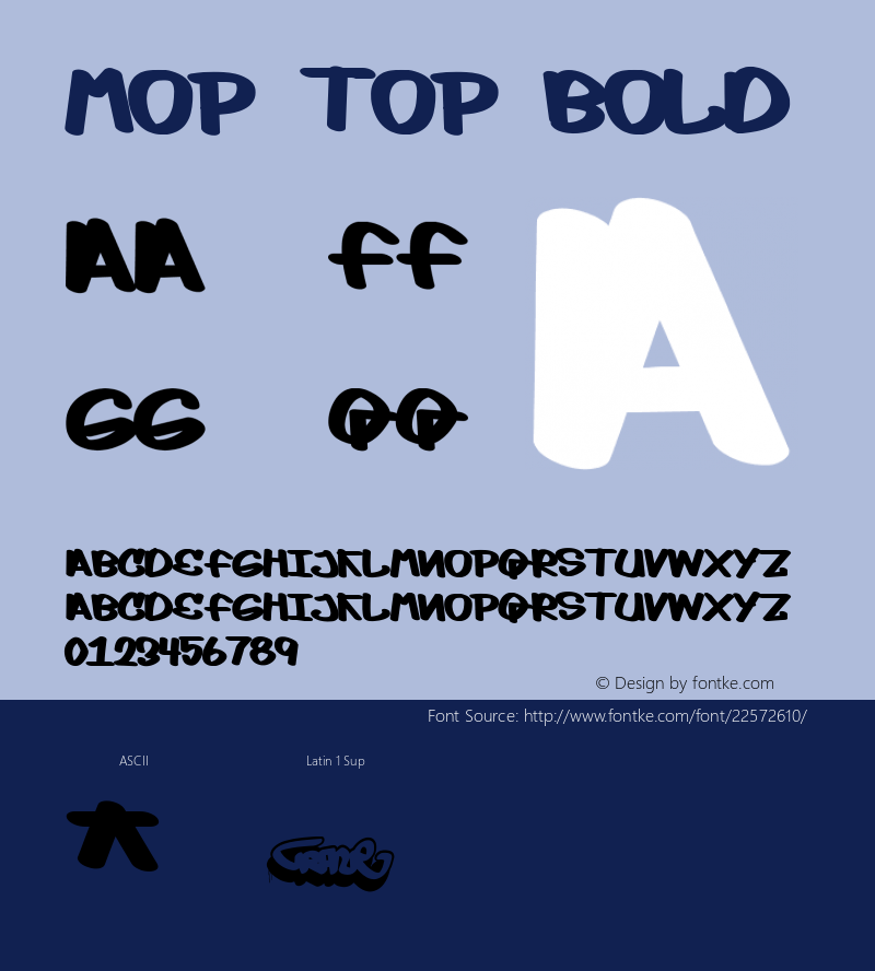 Mop Top Version 1.0 Font Sample