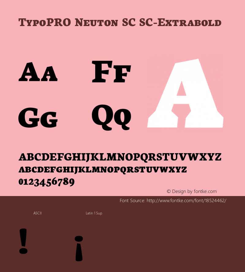 TypoPRO Neuton SC SC-Extrabold Version 1.46 Font Sample
