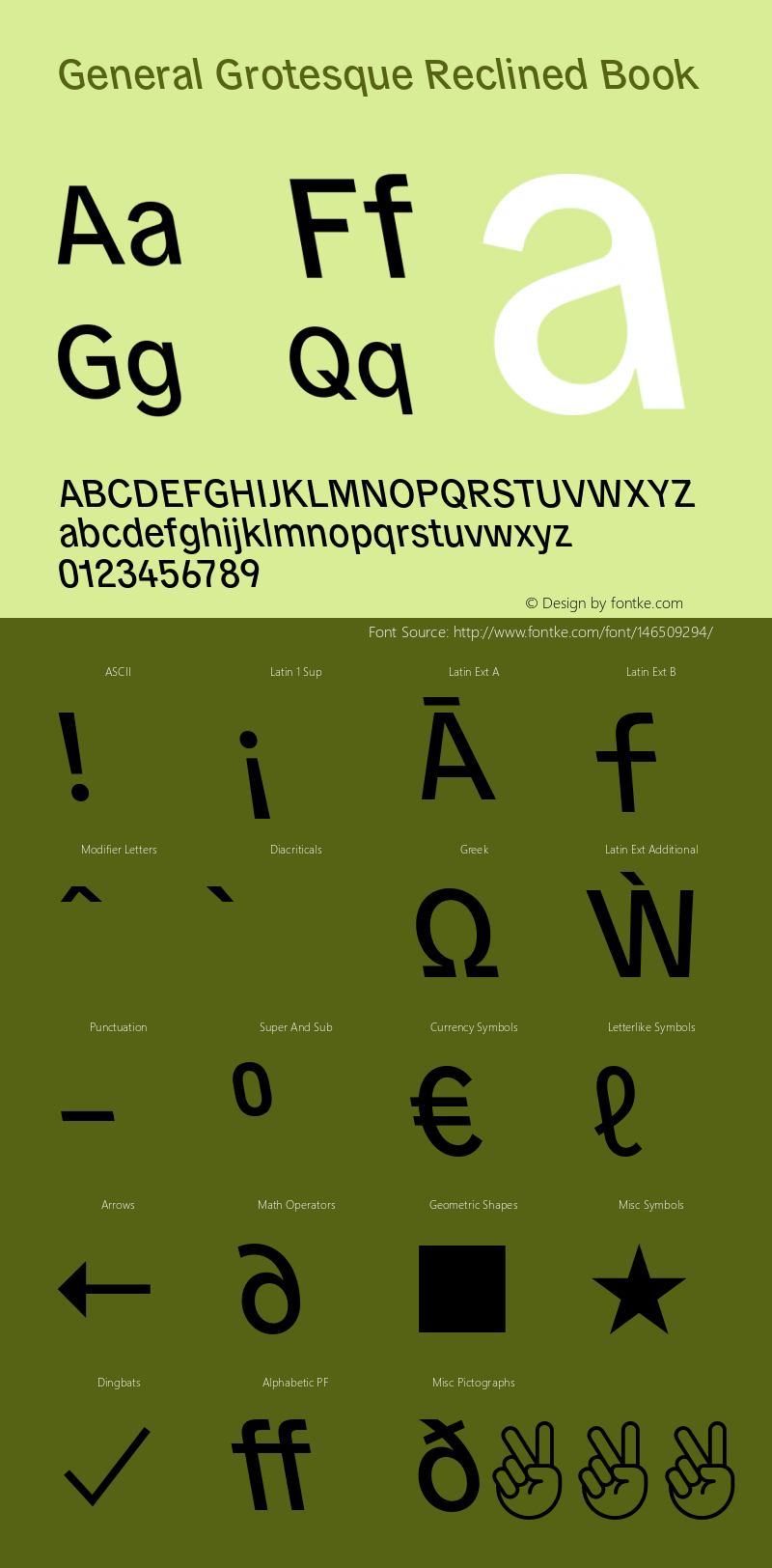 GeneralGrotesqueRecl-Book Version 1.000 | wf-rip DC20190530 Font Sample