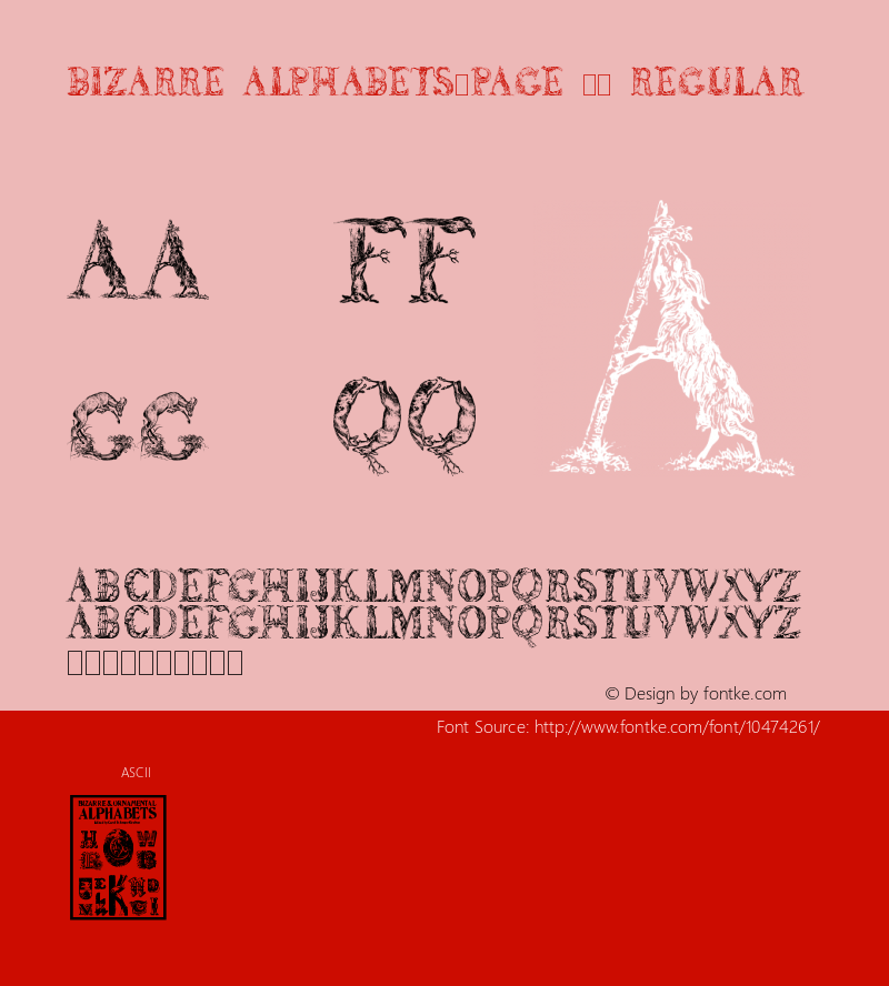 Bizarre Alphabets-Page 66 Regular Version 1.00 August 26, 2012, initial release Font Sample